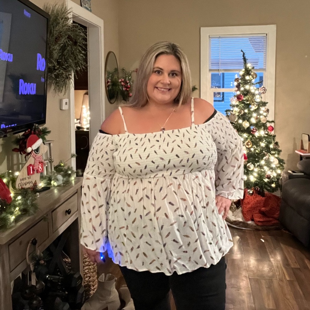 Torrid Cold Shoulder Blouse - Picture 2 of 4